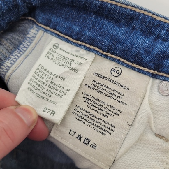 Adriano Goldschmied Farrah Skinny Ankle Jeans Size 27R High Rise Distressed - Picture 4 of 11